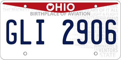 OH license plate GLI2906