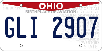 OH license plate GLI2907