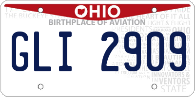 OH license plate GLI2909