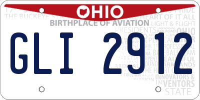 OH license plate GLI2912