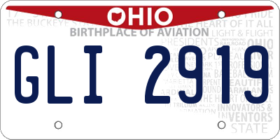 OH license plate GLI2919