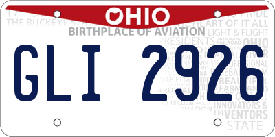 OH license plate GLI2926