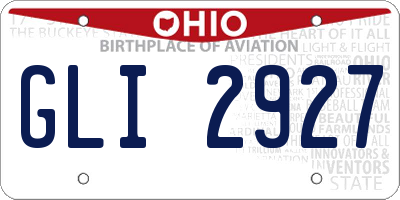 OH license plate GLI2927