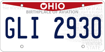 OH license plate GLI2930