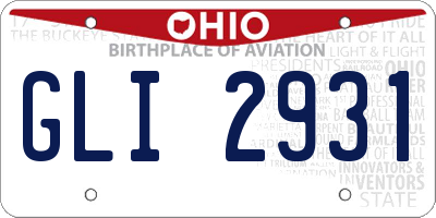 OH license plate GLI2931