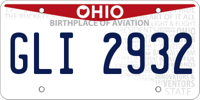 OH license plate GLI2932