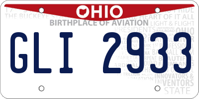 OH license plate GLI2933