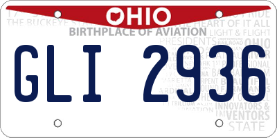 OH license plate GLI2936