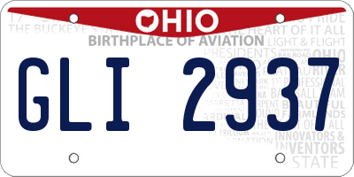 OH license plate GLI2937