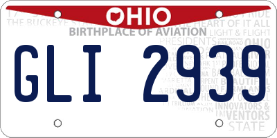 OH license plate GLI2939