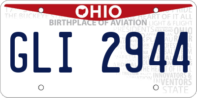 OH license plate GLI2944