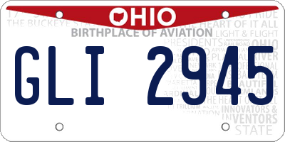OH license plate GLI2945