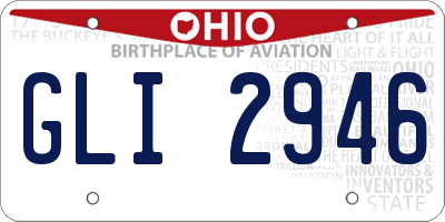 OH license plate GLI2946