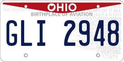 OH license plate GLI2948