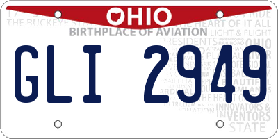 OH license plate GLI2949
