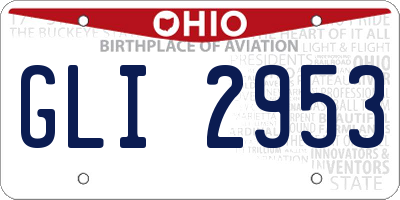 OH license plate GLI2953