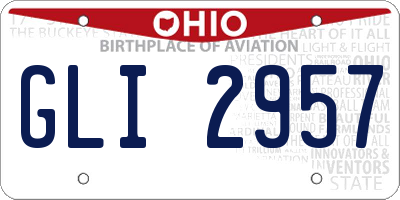 OH license plate GLI2957