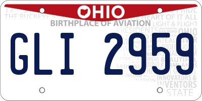 OH license plate GLI2959