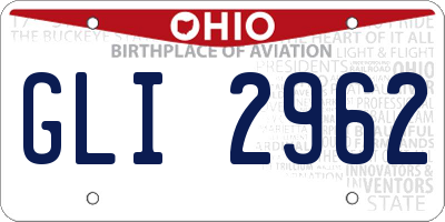 OH license plate GLI2962