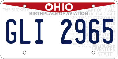 OH license plate GLI2965