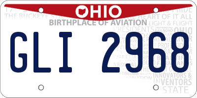 OH license plate GLI2968