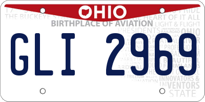 OH license plate GLI2969