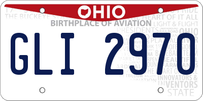 OH license plate GLI2970