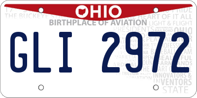 OH license plate GLI2972