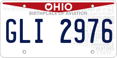 OH license plate GLI2976