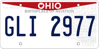 OH license plate GLI2977
