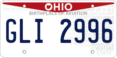 OH license plate GLI2996