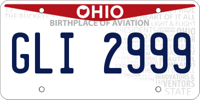 OH license plate GLI2999