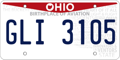 OH license plate GLI3105