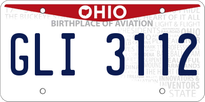 OH license plate GLI3112