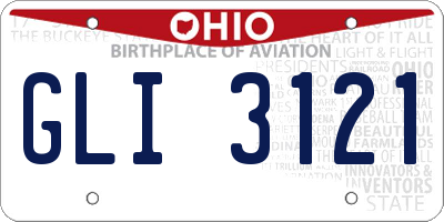 OH license plate GLI3121
