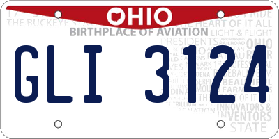 OH license plate GLI3124