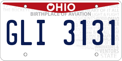 OH license plate GLI3131