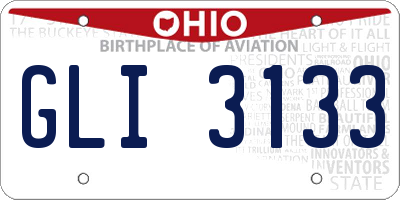 OH license plate GLI3133