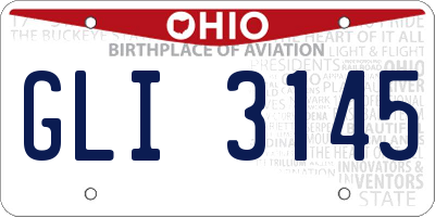 OH license plate GLI3145