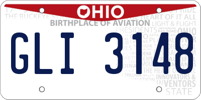 OH license plate GLI3148