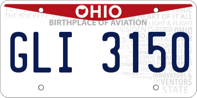 OH license plate GLI3150