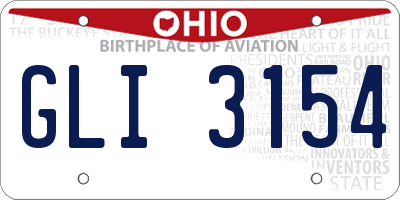 OH license plate GLI3154