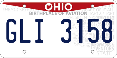 OH license plate GLI3158
