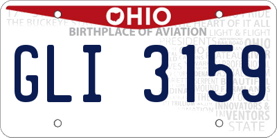 OH license plate GLI3159