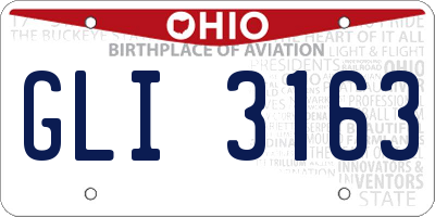 OH license plate GLI3163