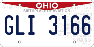 OH license plate GLI3166