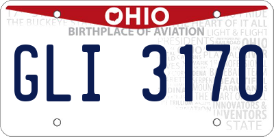 OH license plate GLI3170