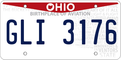 OH license plate GLI3176