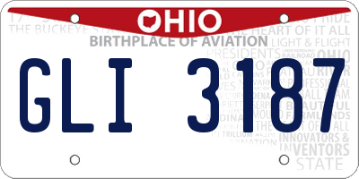 OH license plate GLI3187