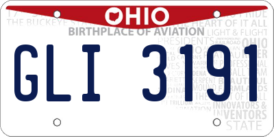 OH license plate GLI3191